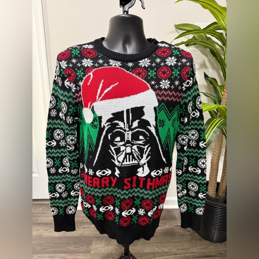 New Star Wars Darth Vader Men’s merry sithmas Christmas ugly sweater Small